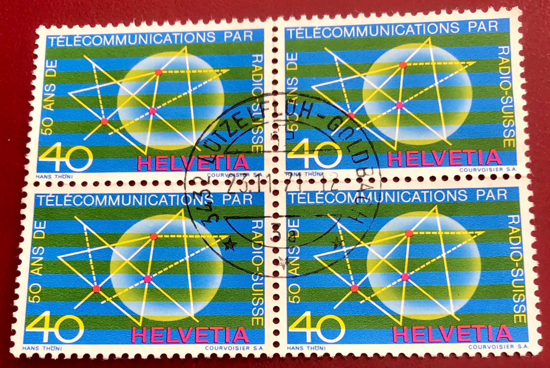 Tutti i francobolli: 4 er Block Nr.504 mit Stempel  – Usato da Aarau venduto da Billa007