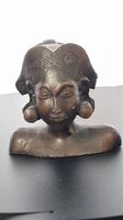 Afrikanische Holzskulptur – Frauenbüste, handgeschnitzt, sch