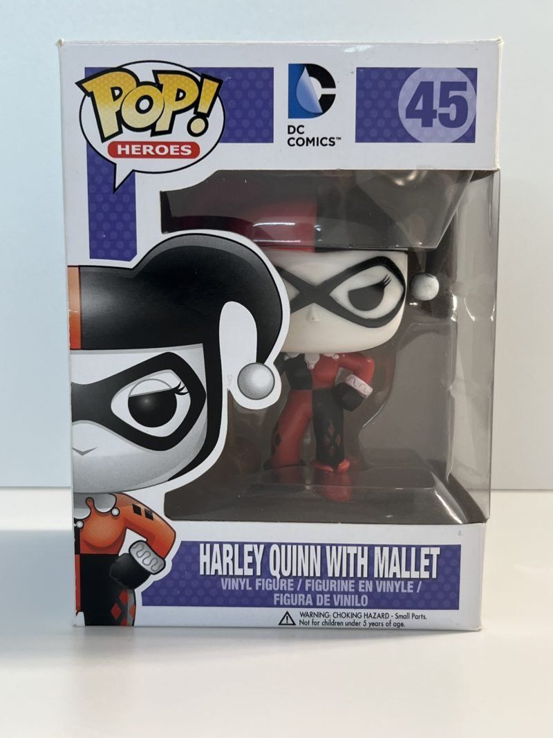 Funko Statuette: Funko POP! DC Comics Harley Quinn with Mallet (Version 2015) – Nuovo e nell'imballaggio originale da Le Mouret venduto da perfectbijou