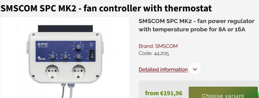 Sistema di controllo: SPC 8A Mk2 Swisscom fan controller + thermostat – Usato da Collonges venduto da arashee 4