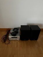 Yamaha Micro HiFi Anlage mit Lautsprechern silber guter Z...