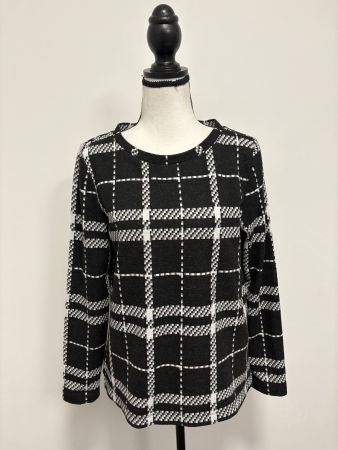 Street One Bluse Karomuster 36 schwarz kariert Viskose
