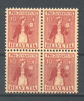 1917, Pro Juventute, Viererblock **