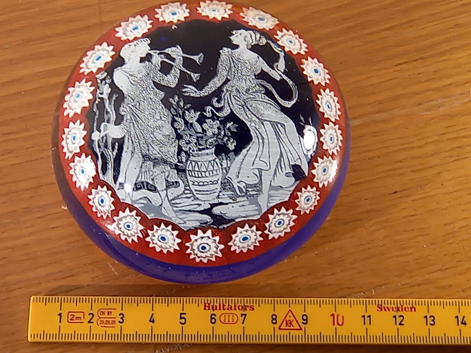 Murano Alle Dekorationen: Presse papier Vintage. Cobalt Blue & Ruby red glass – Gebraucht aus Ponts-de-Martel von Henri-Louis 1