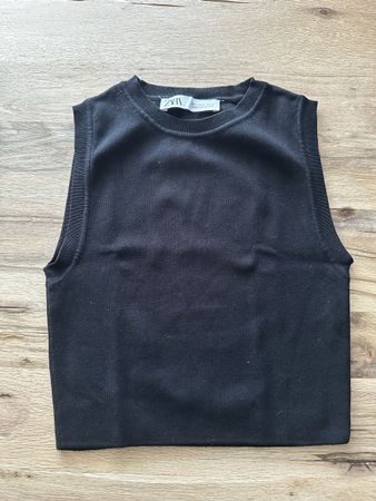 Zara Top, Schwarz, Grösse M