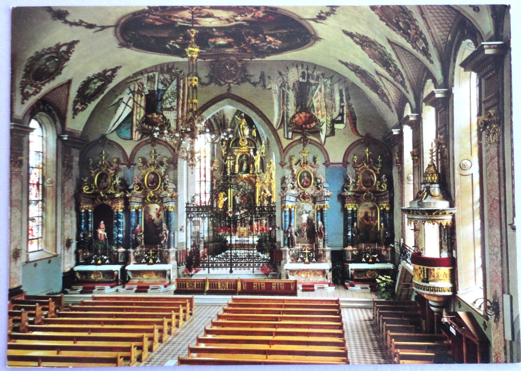 Cartoline postali: Appenzell, Kath. Pfarrkirche St.Mauritius – Usato da Fétigny venduto da Billy2miny