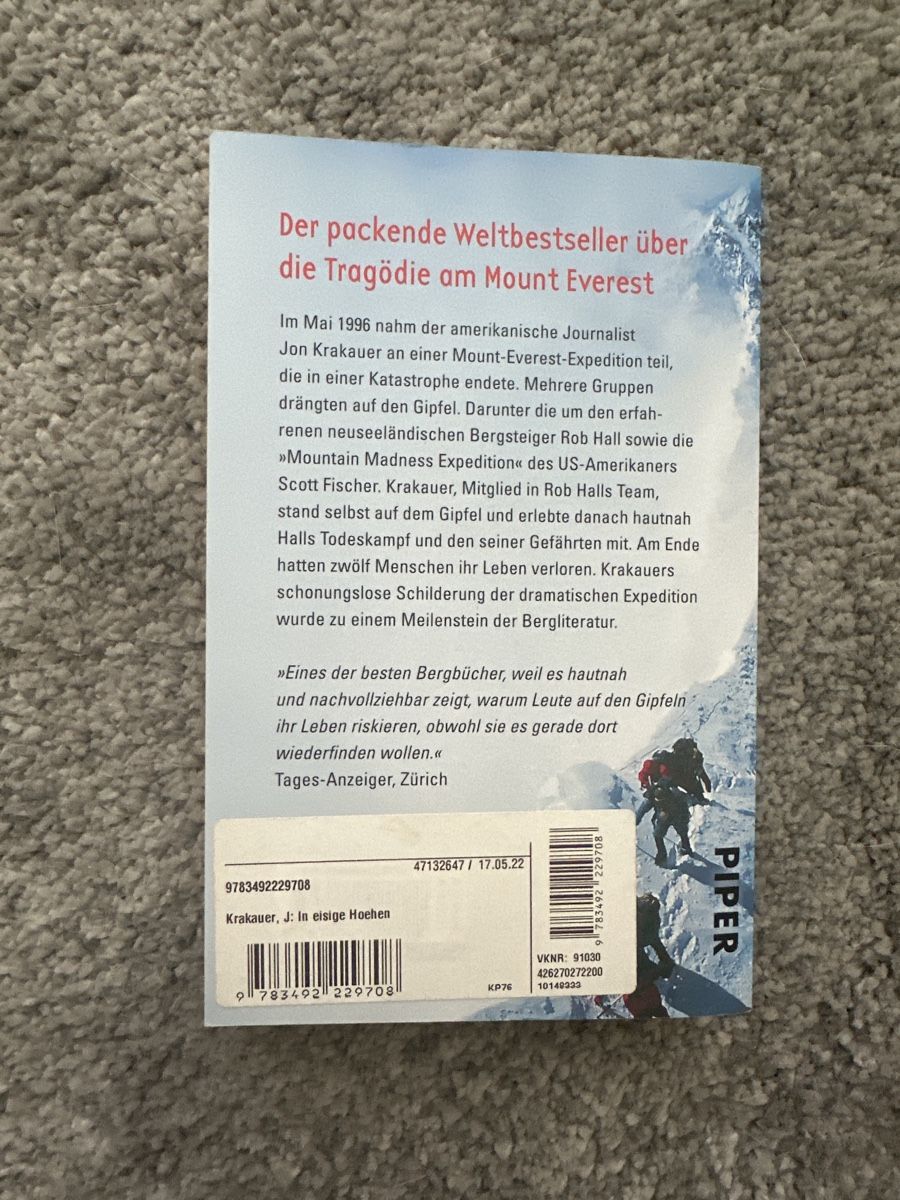 Libri: Jon Krakauer - In eisige Höhen, Everest Drama – Usato da Wangen SZ venduto da Jaay_Sky 1
