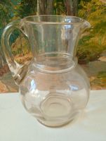 Antike Jugendstil Glaskaraffe mundgeblasen 1.75 L, H 23 cm