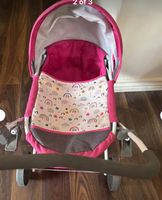 Puppe Kinderwagen pink Regenbogen Design guter Zustand