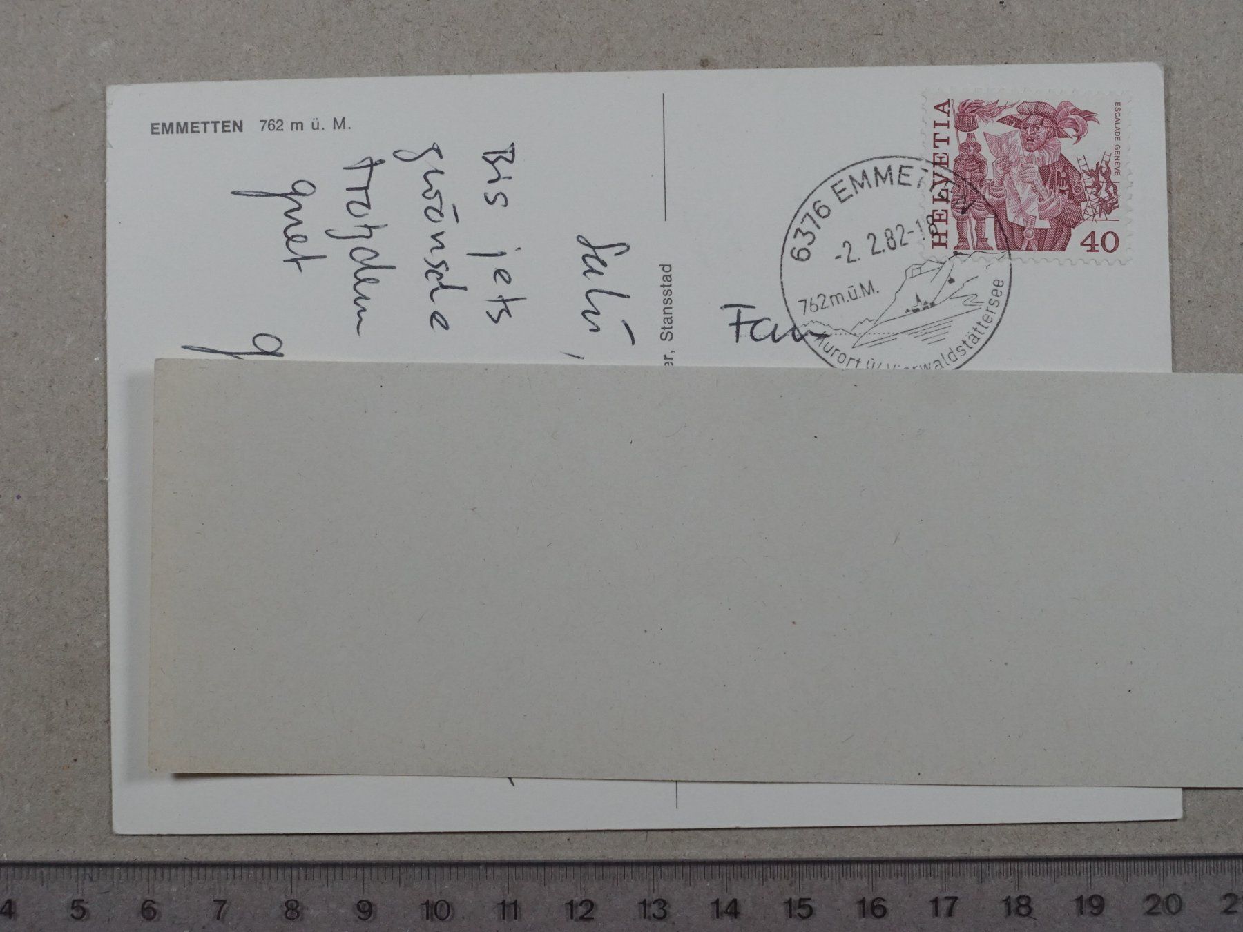 Cartes postales: Emmetten, 1982 – D'occasion à Lenzburg par fh1 1