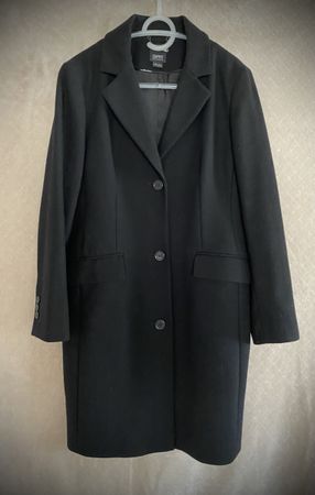 Esprit Collection Wollmantel schwarz Grösse 42 Damen