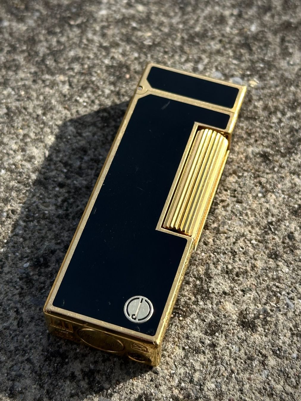 Dunhill Accendini: Dunhill Rollagas Black Lacquer Gold-Plated – Usato da Zürich venduto da RatsTreasure 3