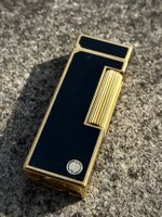 Dunhill Rollagas Black Lacquer Gold-Plated