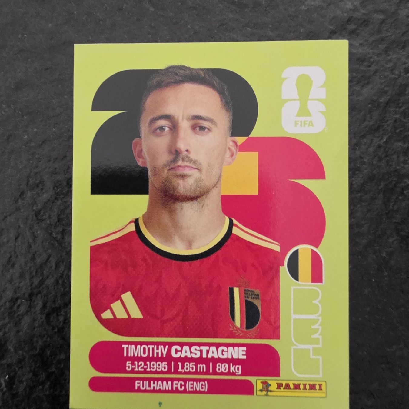 Panini Carte collezionabili: Panini 2026 BEL4 Sticker Timothy Castagne – Nuovo e nell'imballaggio originale da Buchs AG venduto da LogoParts