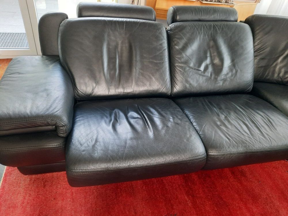 Divani: Echtleder Ecksofa schwarz – Usato da Watt venduto da Deschnaegg 2
