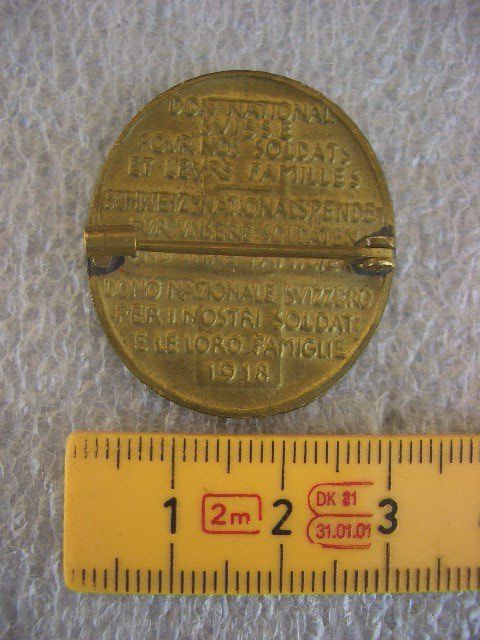 Placchette & Badge: SCHWEIZ. NATIONALSPENDE 1918 – Usato da Thürnen venduto da Chluuri 1