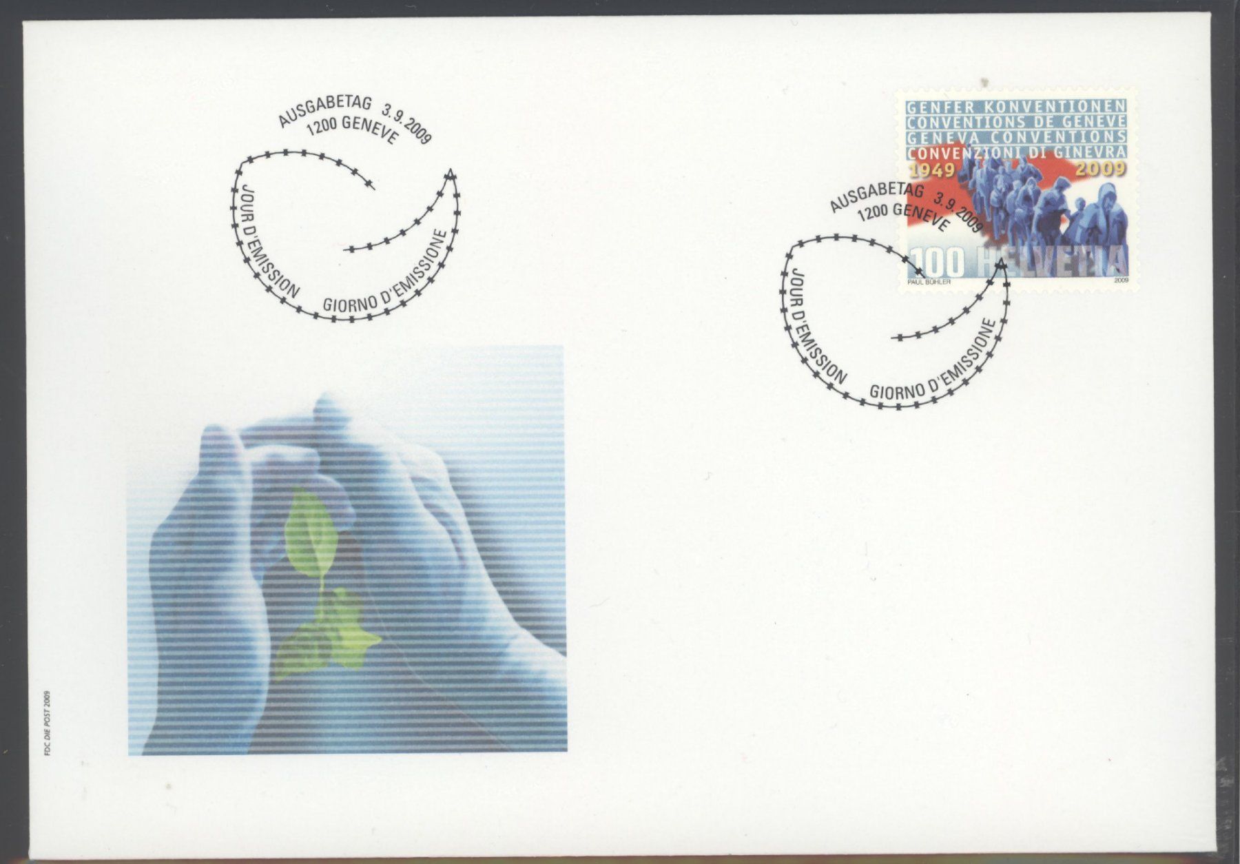 Tutti i francobolli: 2009, FDC, Genfer Konfenzion (Nr. 1328) – Usato da Willisau venduto da Vollstempel