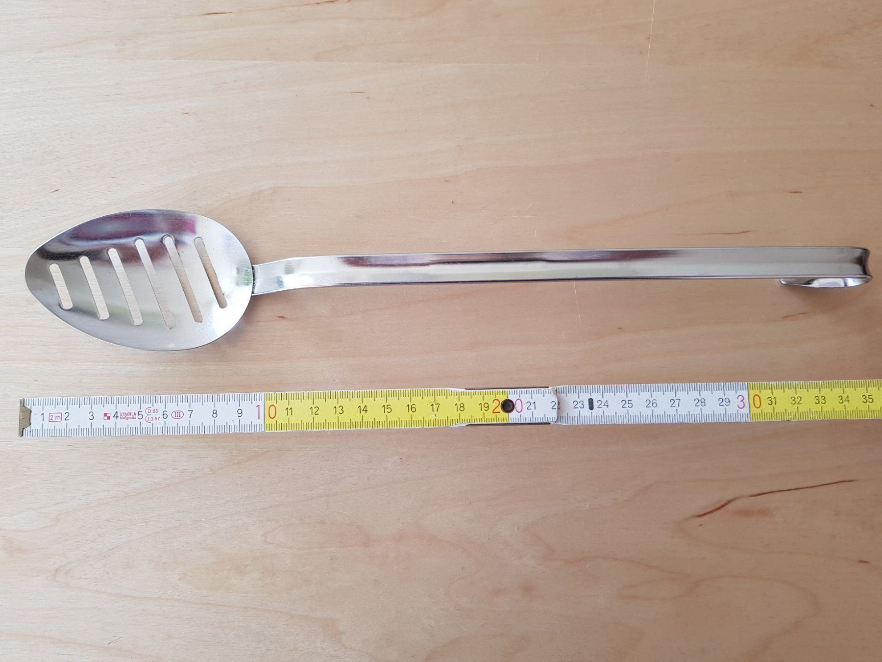 Löffel: Abtropföffel Chromstahl Edelstahl 36cm – Gebraucht aus Wiesendangen von samoalk 3