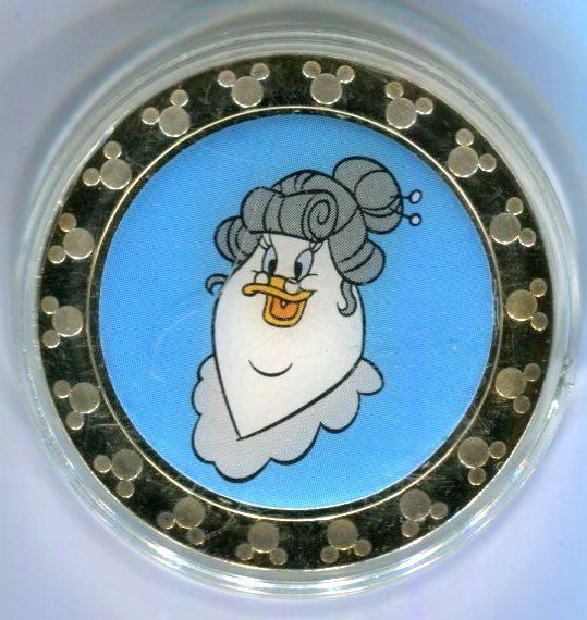 Tutti le monete: Farbmedaille "Walt Disney. Oma Duck". – Nuovo e nell'imballaggio originale da Basel venduto da Butsch5