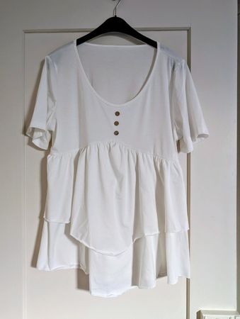 T-Shirt für Schwangerschaft weiss Gr M-L