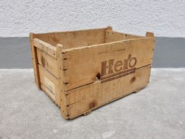 alte Holzkiste Kiste HERO LENZBURG DELICIA BROTAUFSTRICH