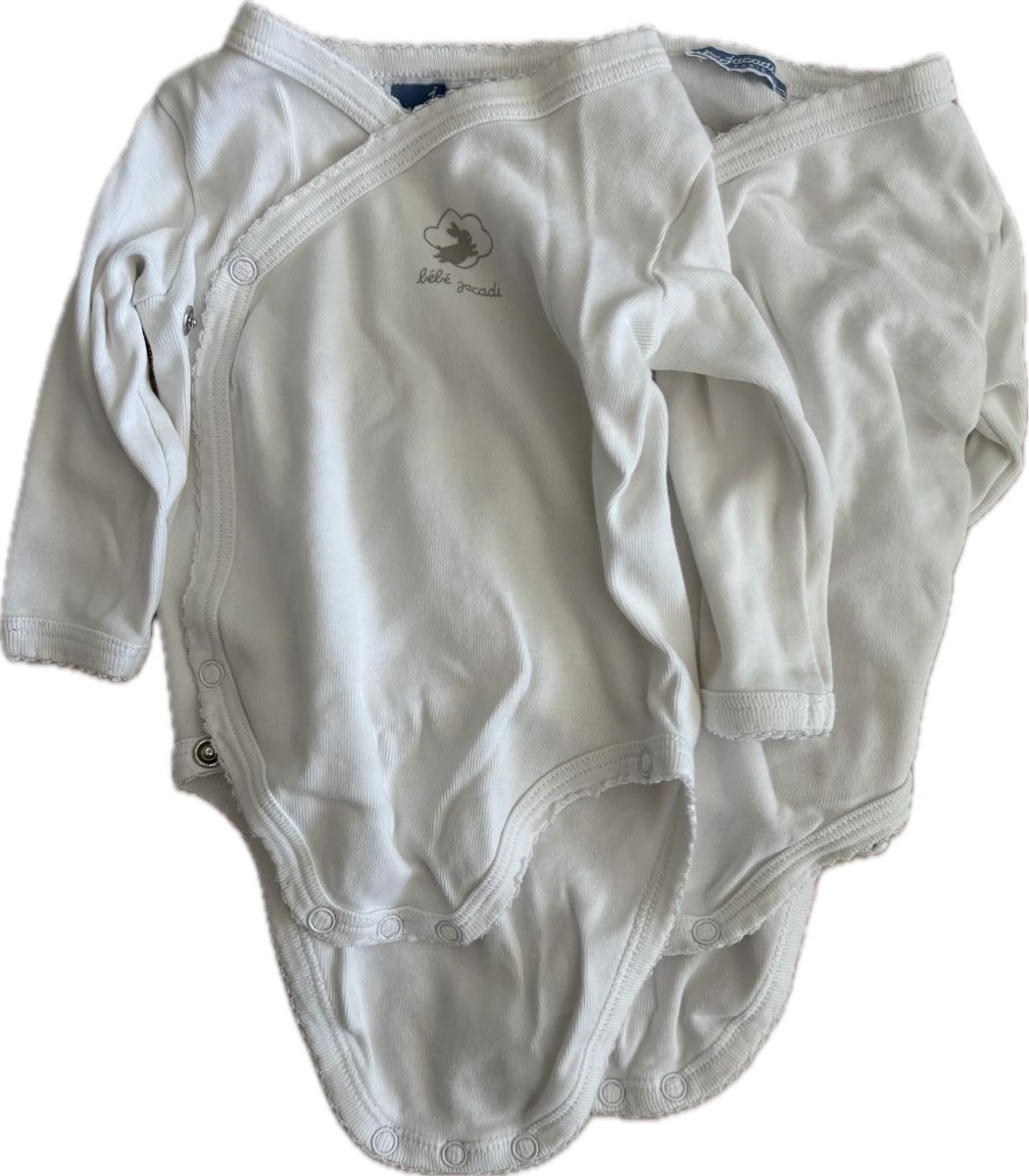 Jacadi Biancheria intima: 2er Ser Baby Body langarm 56 – Usato da Zürich venduto da pknop