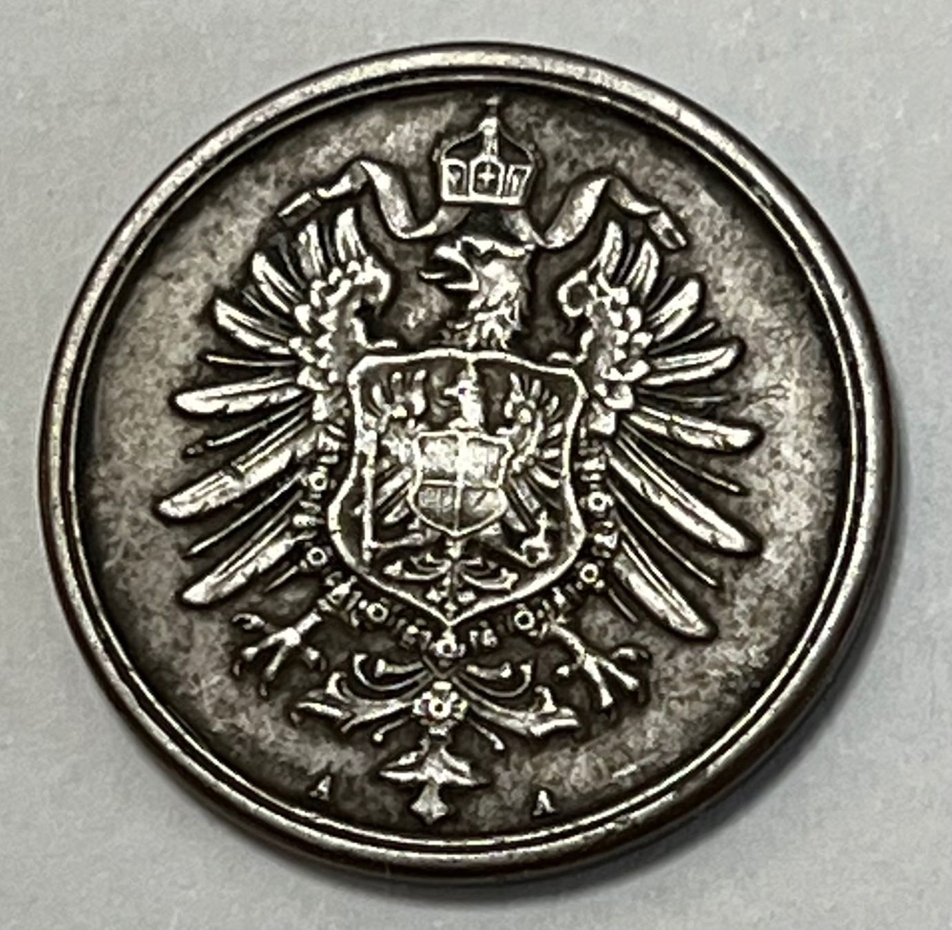 Alle Münzen: 2 Pfennigs - 	Deutsches Reich - 1874 A – Gebraucht aus Dietikon von Numis8953