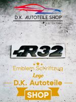 VW R32 Emblem Schriftzug Logo aus Metall NEU in Schwarzmatt