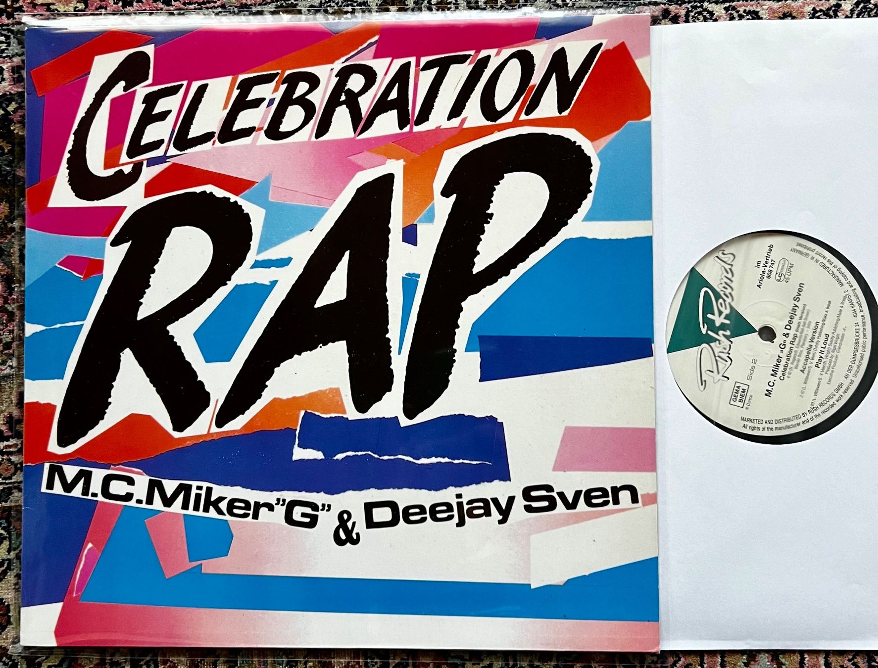 Dischi in vinile: Celebration Rap M.C.Miker"G" & Deejay Sven - Maxi 1986 – Usato da Unterseen venduto da vinylmore