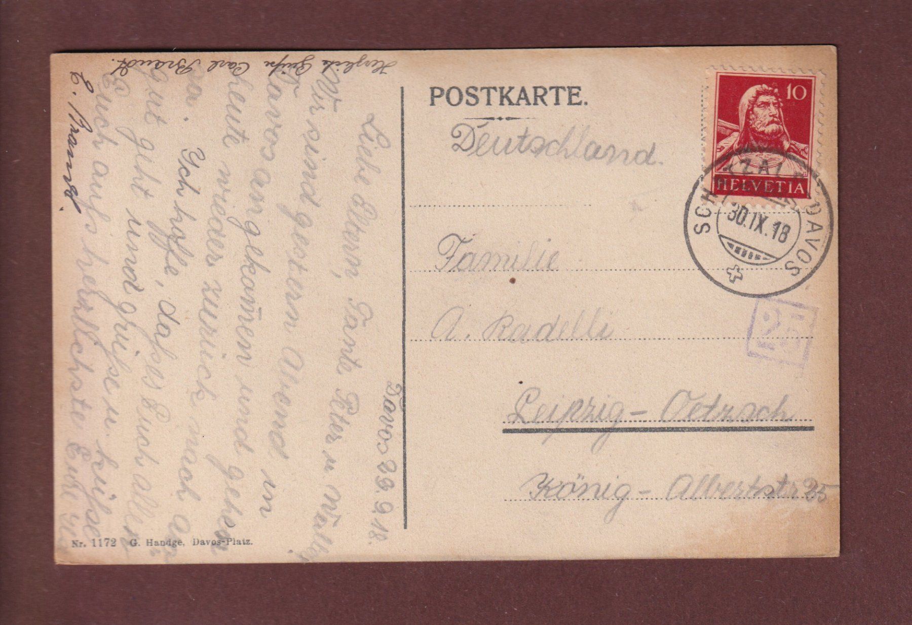 Cartes postales: DAVOS - 1918 – D'occasion à Pully par nicecards 1