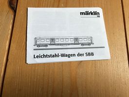 märklin leichtstahlwagen der SBB, 2 beschriebe