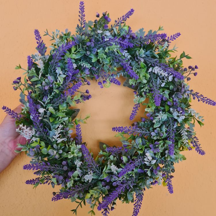 Sommerkranz Trkranz Mit Echten Blumen  Frische Trdekoration Fr Alle  Anlsse