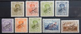 Luxemburg Dienst Kat. 129-137 */gest. 1924/26