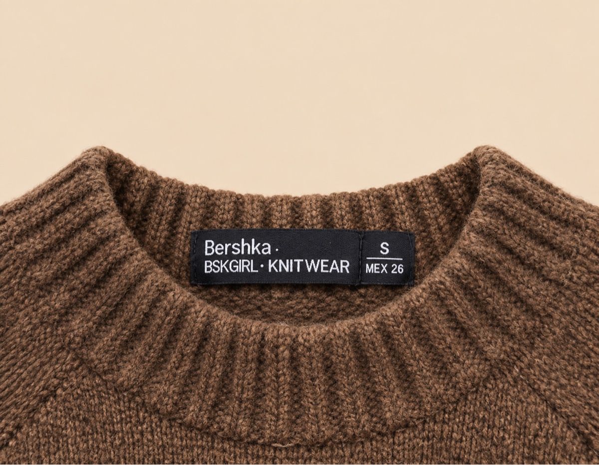 Bershka Maglioni & Felpe: PULL EN MAILLE MARRON À MOTIF – Nuovo (secondo la descrizione) da Lausanne venduto da KeNaChic 1