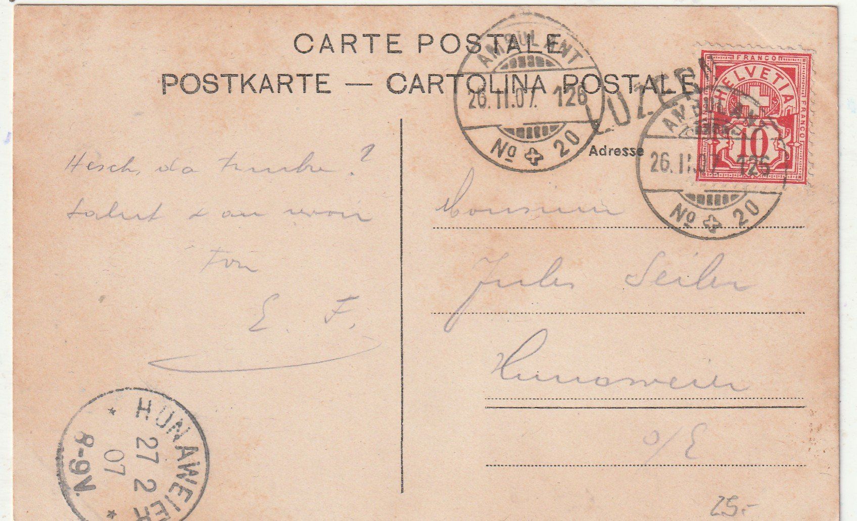 Cartoline postali: Luzern Antike Karte – Usato da Lumbrein venduto da made02 1
