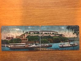 antike gefaltete Postkarte