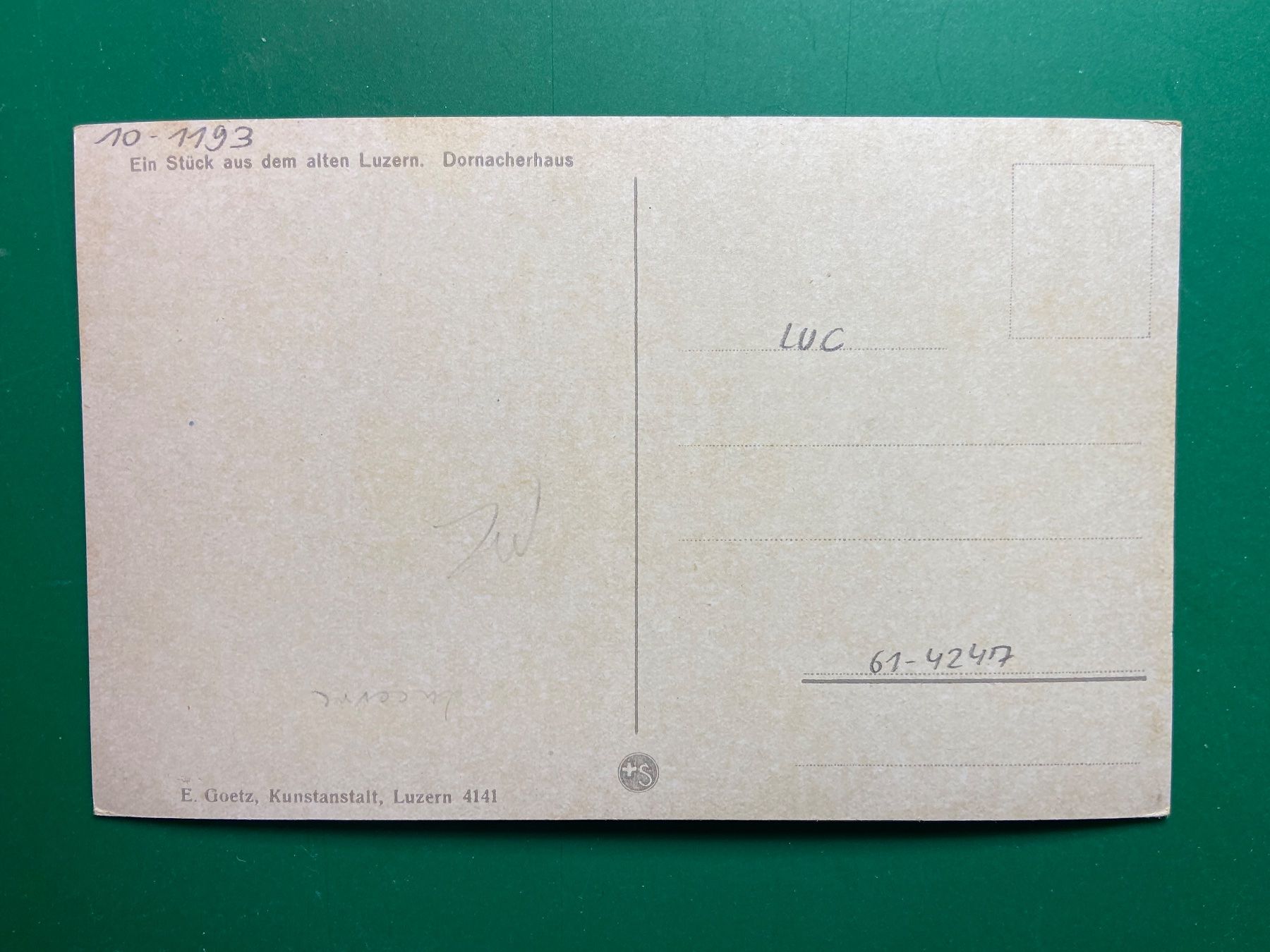 Cartoline postali: Luzern, Dornacherhaus – Usato da Steg VS venduto da _vinci_ 1
