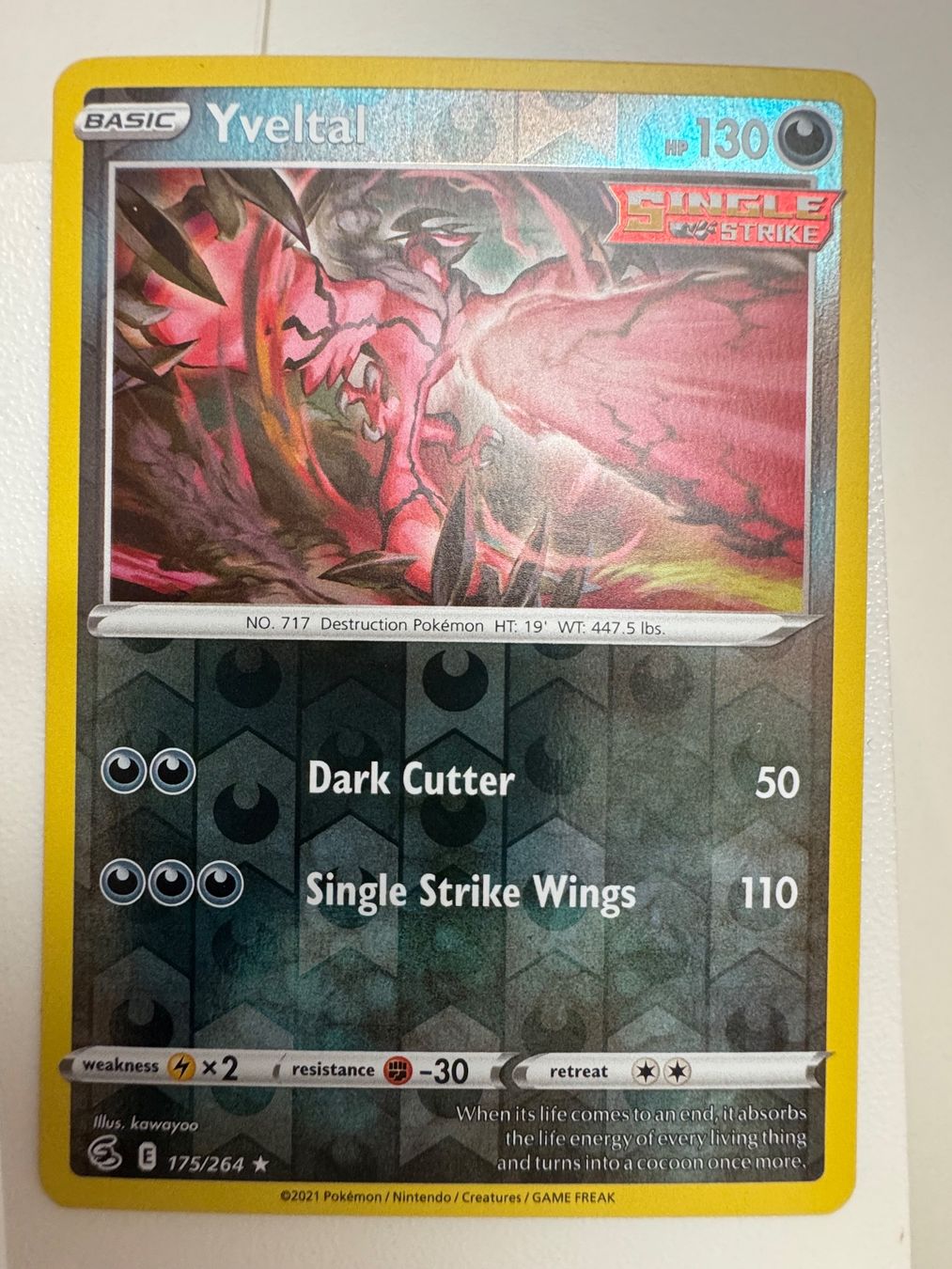 Pokémon Carte collezionabili: Yveltal | Reverse Holo | 175/264 | Pokémon TCG – Nuovo (secondo la descrizione) da Bassersdorf venduto da ero_9zp9