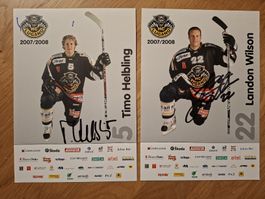 2x HC Lugano Autogrammkarte original