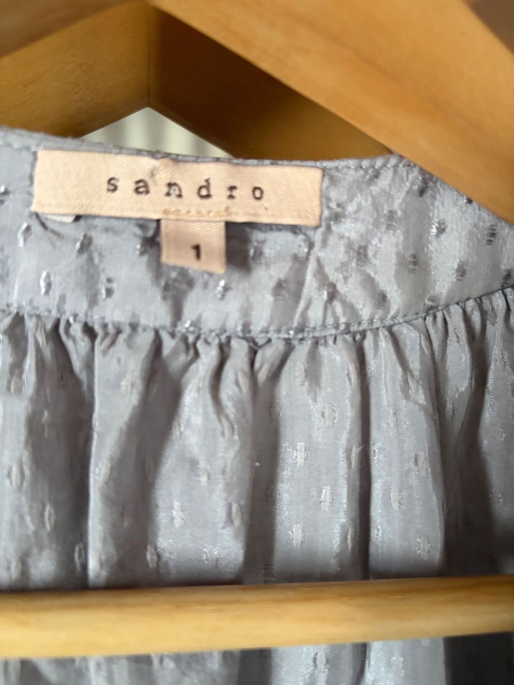Sandro Vestiti: Sandro Silk & Cotton Sweet Silver Dress – Usato da Luzern venduto da AM2nd 2