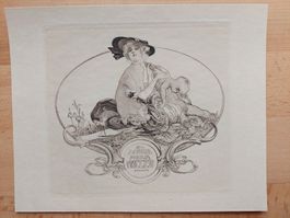 Exlibris Franz von Bayros - Heliogravur