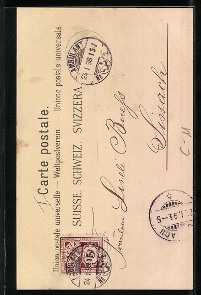 Cartoline postali: Schweiz, Centenaire de l'Indépendance V – Usato da Berlin venduto da bartko-reher 1