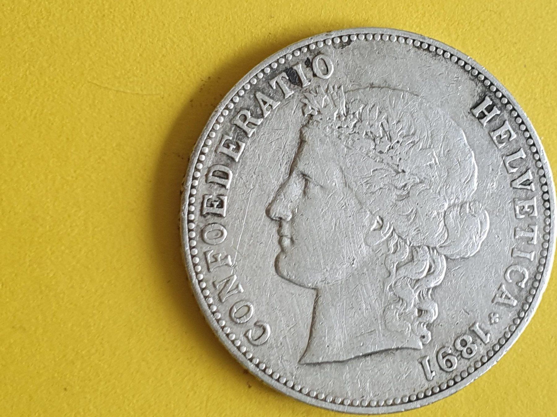 Alle Münzen: 5 Franken 1891 super top **** ( Poste A+ ) – Gebraucht aus luzern von Jrouge