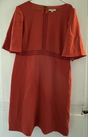 Elegant Terracotta Dress Size UK 14, EU 40 - Perfect for Aut
