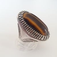Vintage Herrenring mit Tigerauge,Gr 22mm, Silber 925 27gramm