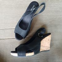 🐸 KEILSANDALE / WEDGE SANDALE / SANDALETTE 39 mit KORK