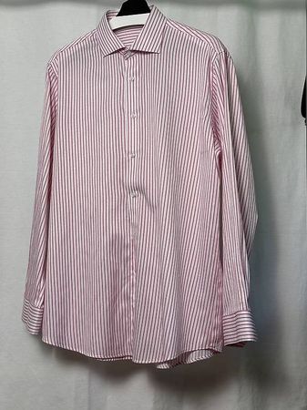 Hemd Pink/Weiss gestreift