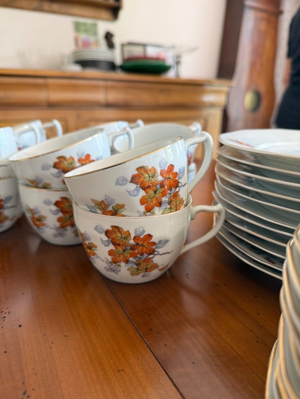 Set di piatti: Kaffeeservice mit Herbstdekor, 35-teilig – Usato da Itingen venduto da uhu777 4