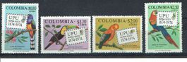 Colombie 1974 - Oiseaux, centenaire de l'UPU