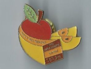 Plaquettes & Badges: Äpfel-Cremeschnitte Weltrekord, Pin – D'occasion à Zürich par t24_de